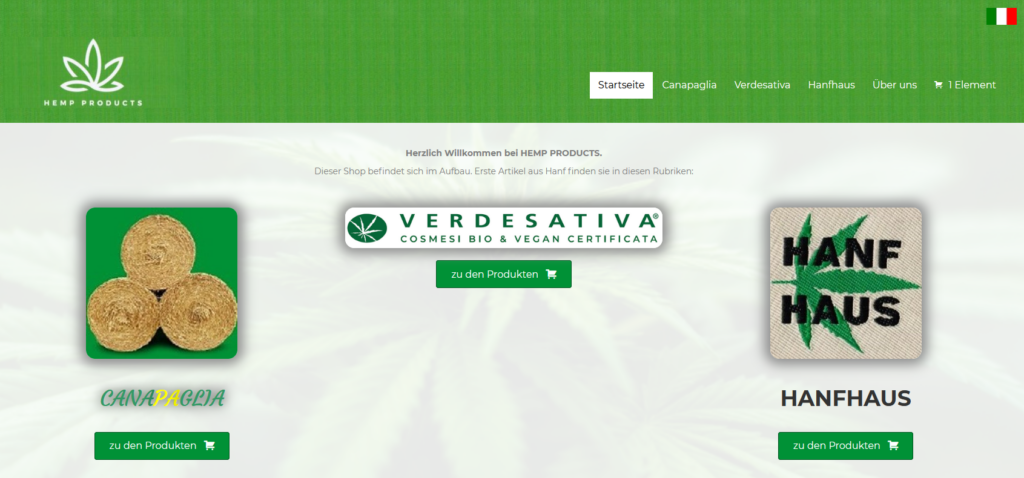 2021: Webshop Hemp-Products.eu